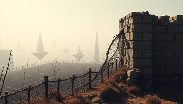 A surreal landscape of barriers and obstacles, symbolizing the challenges faced by women surrealist artists. In the foreground, a towering wall of crumbling stone and twisted metal, casting long shadows across the scene. In the middle ground, a maze-like tangle of thorns and brambles, obscuring the path forward. The background fades into a hazy, dreamlike realm of floating platforms and disjointed geometric shapes, hinting at the unconventional and nonlinear nature of the surrealist artistic journey. Soft, diffused lighting casts an ethereal glow, evoking a sense of both wonder and unease. The overall composition conveys the tenacity and resilience required to overcome the barriers that women surrealists confronted in their pursuit of creative expression. A surreal landscape of barriers and obstacles, symbolizing the challenges faced by women surrealist artists. In the foreground, a towering wall of crumbling stone and twisted metal, casting long shadows across the scene. In the middle ground, a maze-like tangle of thorns and brambles, obscuring the path forward. The background fades into a hazy, dreamlike realm of floating platforms and disjointed geometric shapes, hinting at the unconventional and nonlinear nature of the surrealist artistic journey. Soft, diffused lighting casts an ethereal glow, evoking a sense of both wonder and unease. The overall composition conveys the tenacity and resilience required to overcome the barriers that women surrealists confronted in their pursuit of creative expression.